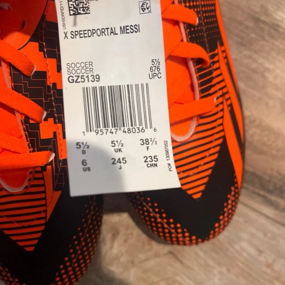 Adidas X Speedportal Messi .4 Size 5.5 Youth Soccer Cleats Orange Black GZ5139 - Picture 5 of 5